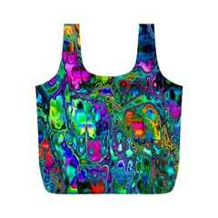 Inked Spot Fractal Art Full Print Recycle Bag (m) by TheWowFactor