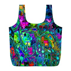 Inked Spot Fractal Art Full Print Recycle Bag (l) by TheWowFactor