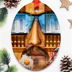 Graffiti Sunglass Art Ornament (oval)  by TheWowFactor