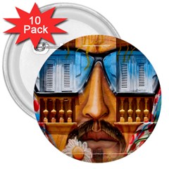 Graffiti Sunglass Art 3  Buttons (10 Pack)  by TheWowFactor