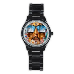 Graffiti Sunglass Art Stainless Steel Round Watches