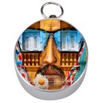 Graffiti Sunglass Art Silver Compasses Front