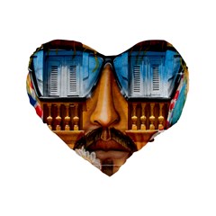 Graffiti Sunglass Art Standard 16  Premium Flano Heart Shape Cushions