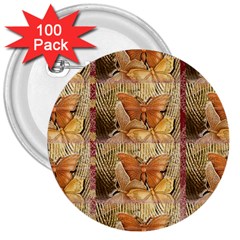 Butterflies 3  Buttons (100 Pack)  by TheWowFactor