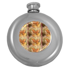 Butterflies Round Hip Flask (5 Oz)