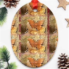 Butterflies Oval Ornament (two Sides)