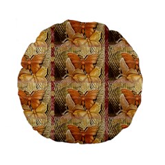 Butterflies Standard 15  Premium Flano Round Cushions