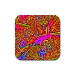 Biology 101 Abstract Rubber Coaster (square) 