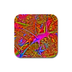 Biology 101 Abstract Rubber Square Coaster (4 Pack) 