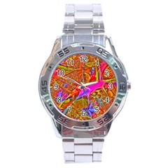 Biology 101 Abstract Stainless Steel Men s Watch