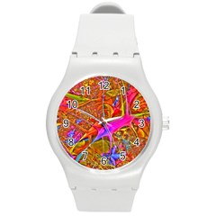 Biology 101 Abstract Round Plastic Sport Watch (m)