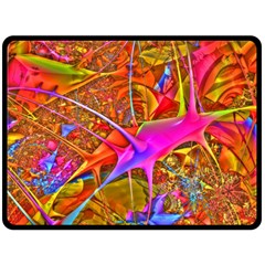 Biology 101 Abstract Double Sided Fleece Blanket (large) 