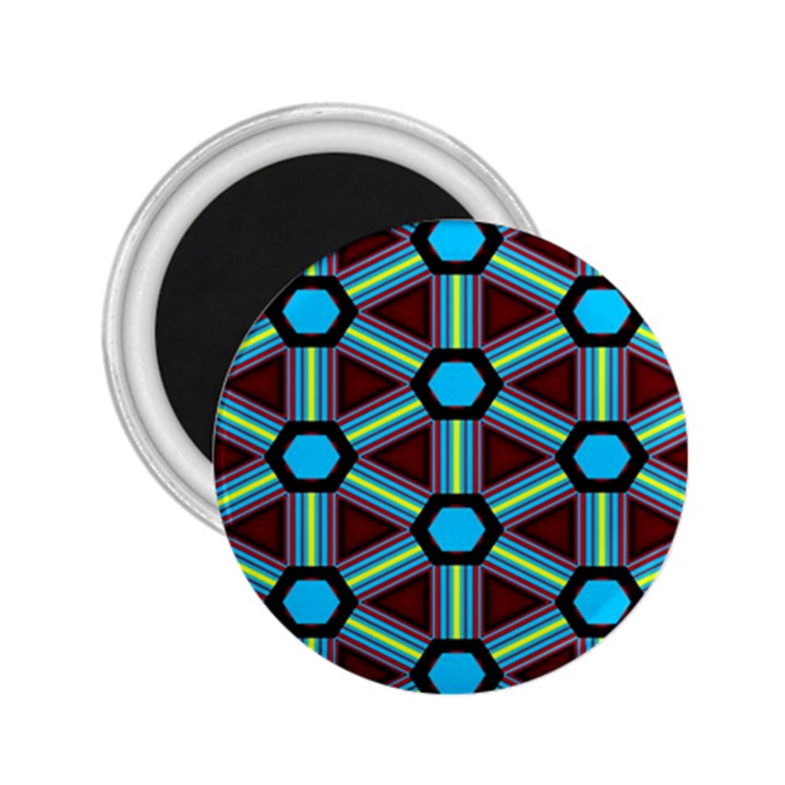 Stripes and hexagon pattern 2.25  Magnet