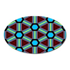 Stripes And Hexagon Pattern Magnet (oval)