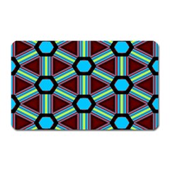 Stripes And Hexagon Pattern Magnet (rectangular) by LalyLauraFLM