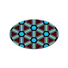 Stripes And Hexagon Pattern Sticker Oval (10 Pack)