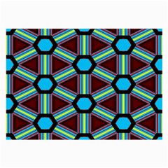 Stripes And Hexagon Pattern Large Glasses Cloth (2 Sides)