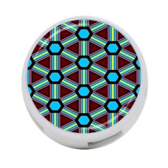 Stripes And Hexagon Pattern 4-port Usb Hub (two Sides) by LalyLauraFLM