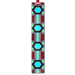 Stripes And Hexagon Pattern Large Book Mark