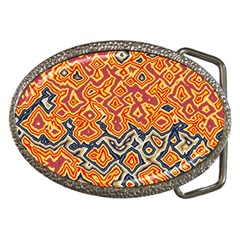 Red Blue Yellow Chaos Belt Buckle by LalyLauraFLM