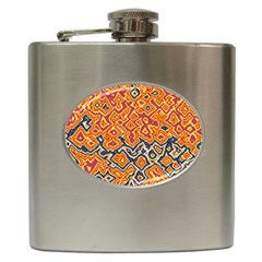 Red Blue Yellow Chaos Hip Flask (6 Oz)