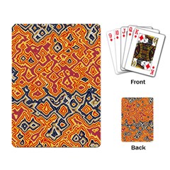 Red Blue Yellow Chaos Playing Cards Single Design