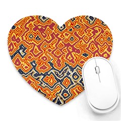 Red Blue Yellow Chaos Heart Mousepad