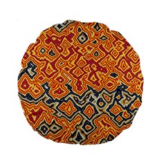 Red Blue Yellow Chaos Standard 15  Premium Round Cushion 