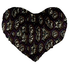 3d Plastic Shapes Large 19  Premium Heart Shape Cushion by LalyLauraFLM