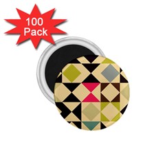 Rhombus And Triangles Pattern 1 75  Magnet (100 Pack)  by LalyLauraFLM