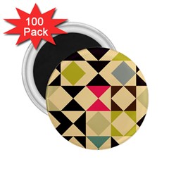 Rhombus And Triangles Pattern 2 25  Magnet (100 Pack) 