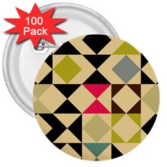 Rhombus And Triangles Pattern 3  Button (100 Pack)