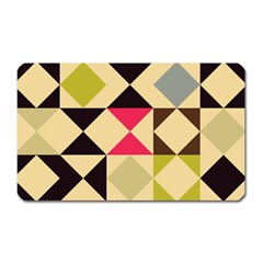 Rhombus And Triangles Pattern Magnet (rectangular)