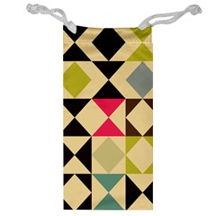 Rhombus And Triangles Pattern Jewelry Bag