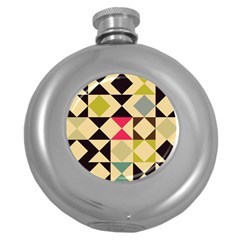 Rhombus And Triangles Pattern Hip Flask (5 Oz)