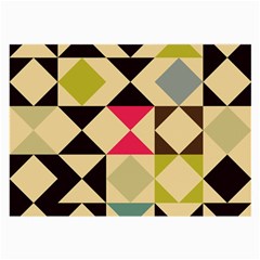 Rhombus And Triangles Pattern Large Glasses Cloth (2 Sides)