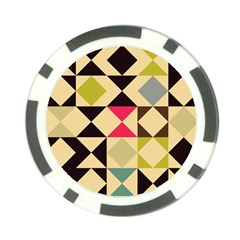 Rhombus And Triangles Pattern Poker Chip Card Guard