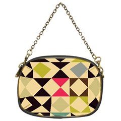 Rhombus And Triangles Pattern Chain Purse (two Sides) by LalyLauraFLM