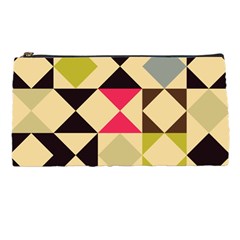 Rhombus And Triangles Pattern Pencil Case by LalyLauraFLM