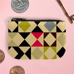 Rhombus And Triangles Pattern Mini Coin Purse by LalyLauraFLM