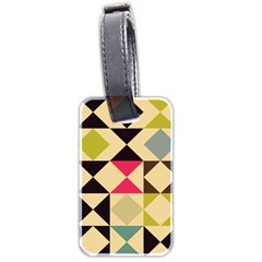 Rhombus And Triangles Pattern Luggage Tag (two Sides)