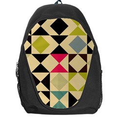 Rhombus And Triangles Pattern Backpack Bag by LalyLauraFLM