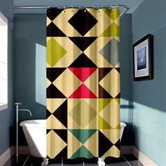 Rhombus And Triangles Pattern	shower Curtain 36  X 72 