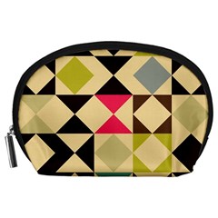 Rhombus And Triangles Pattern Accessory Pouch by LalyLauraFLM