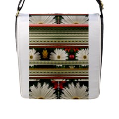 Pattern Flower  Flap Messenger Bag (l) 