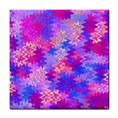 Pink And Purple Marble Waves Tile Coasters