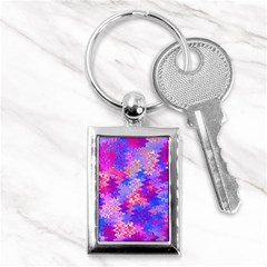 Pink And Purple Marble Waves Key Chains (rectangle) 