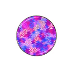 Pink And Purple Marble Waves Hat Clip Ball Marker (4 Pack)