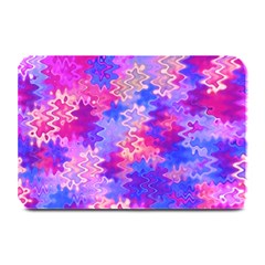 Pink And Purple Marble Waves Plate Mats by KirstenStar