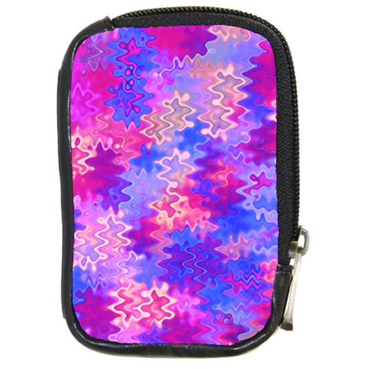 Pink and Purple Marble Waves Compact Camera Cases